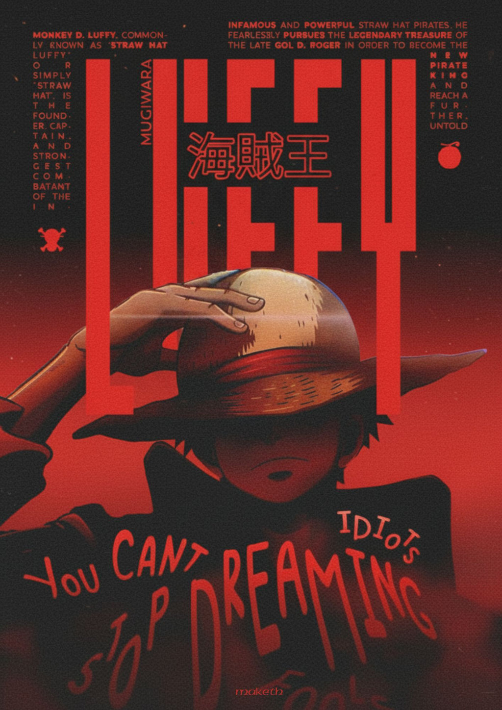 The Smile that Shakes the World LUFFY - Poster