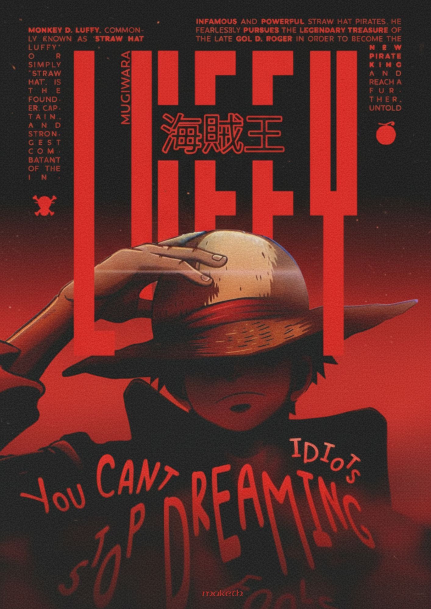 The Smile that Shakes the World LUFFY - Poster